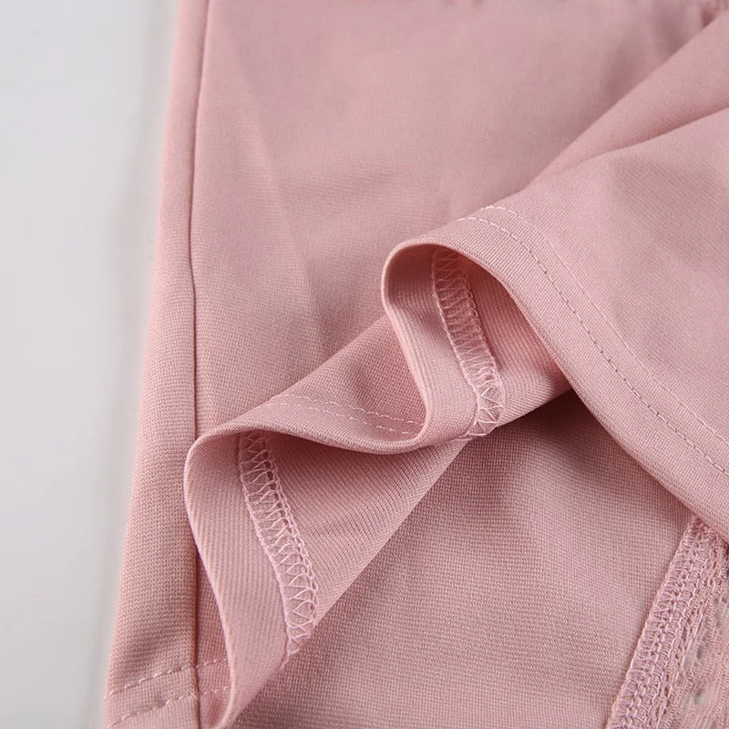 Rapcopter Lace Trim Split Mini Vest Retro Solid Basic Casual y2k Crop Top Chic Harajuku Basic Casual Sweats Women Retro Tee Tops