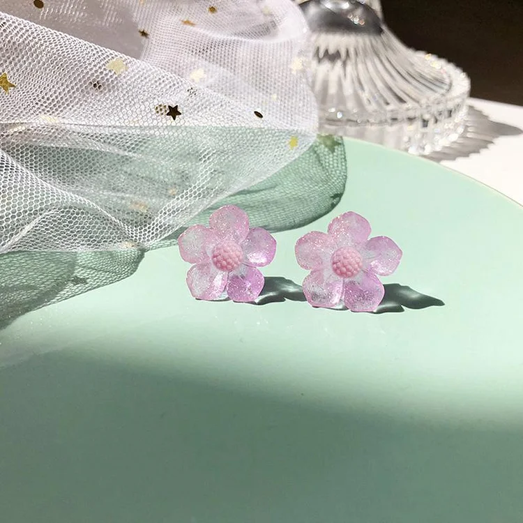 Transparent Acrylic Petals Earrings