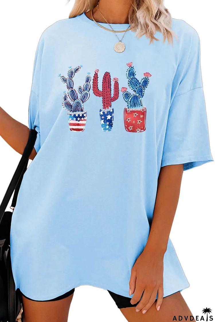 Cactus Flag Print T-shirt