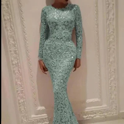 Uveng Uveng Spring New Women's Hot Long Sleeves Sexy Long Dress Dress Women