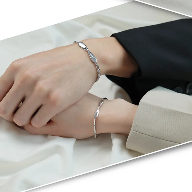 Amore & Infinito Braccialetto per coppia 2 nomi personalizzabili