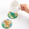 8pcs DIY Anti Slip Sea living Coasters Stackable Creative for Tabletop Protection