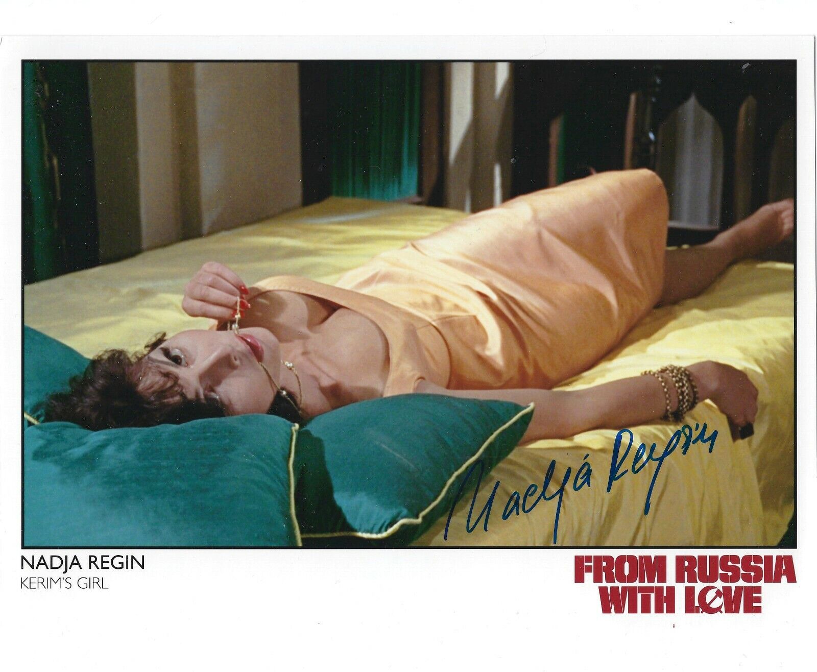 NADJA REGIN SIGNED 007 JAMES BOND 8x10 Photo Poster painting 8 UACC & AFTAL RD AUTOGRAPH