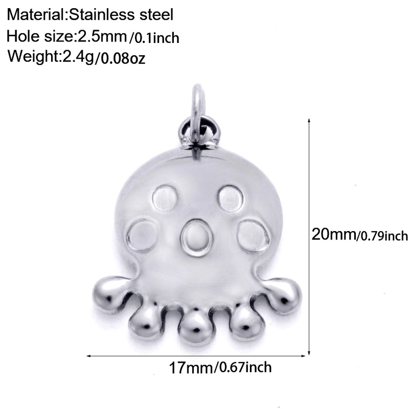 1 Piece 12*16mm 22*15mm 304 Stainless Steel Animal Snake Pendant Jewelry Accessories