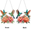 (US Local)Acrylic Special Shape Flowers Birds Diamond Painting Art Hanging Pendants