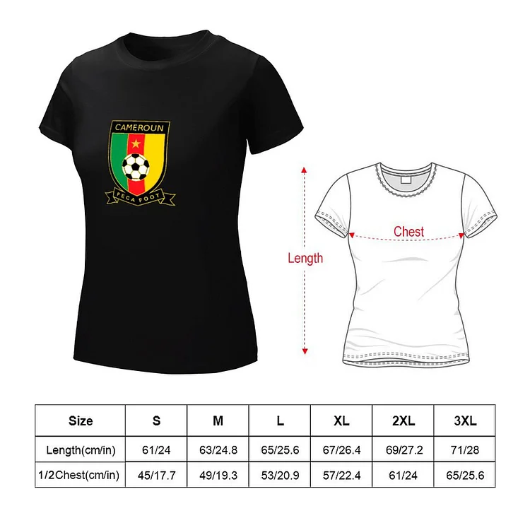 Kamerun Damen Kurzarm Rundhals T-Shirt Casual Sommer Tops