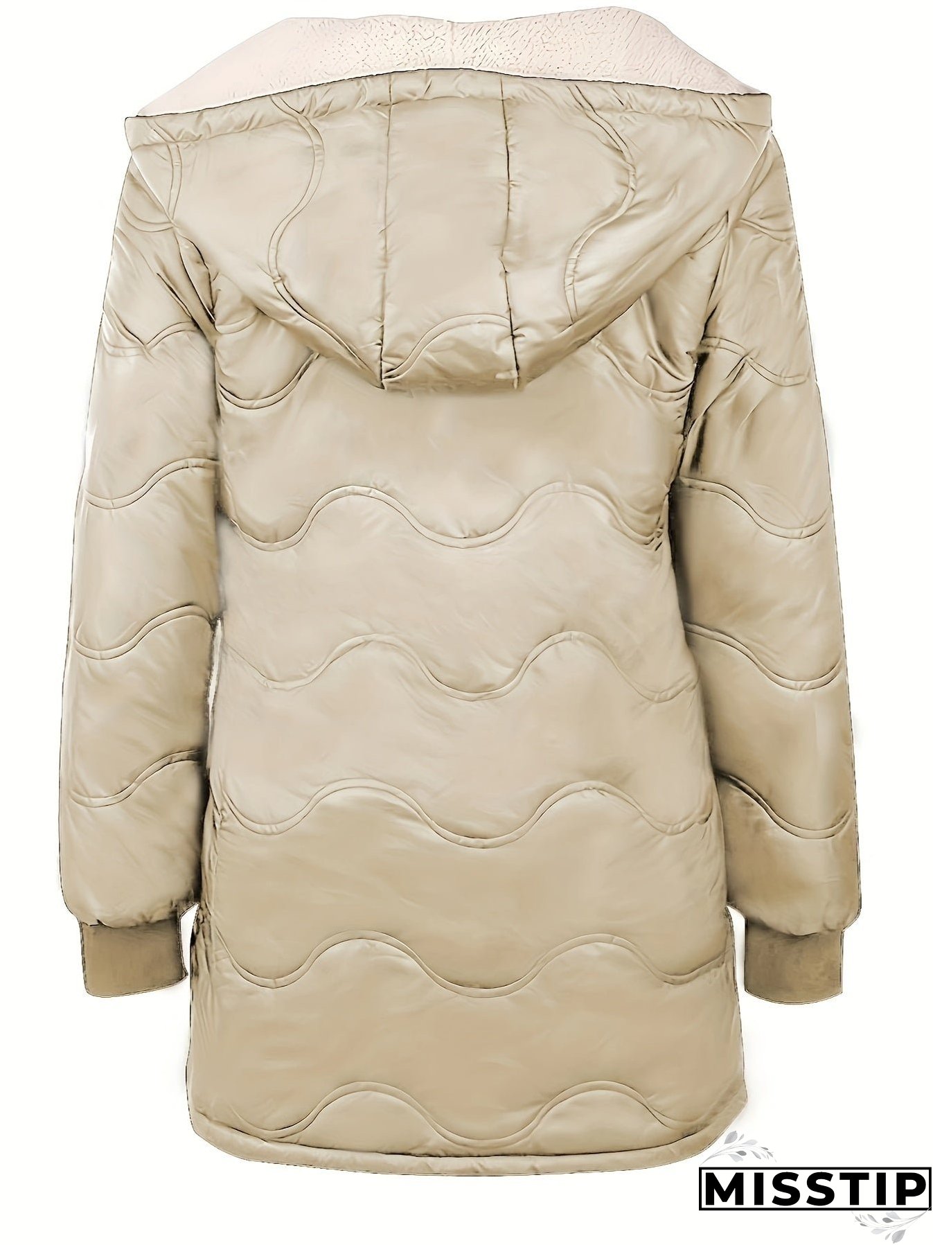 Zipper Slant Pockets Slim Coat, Versatile Long Sleeve Hooded Warm Winter Outwear, Women's Clothing