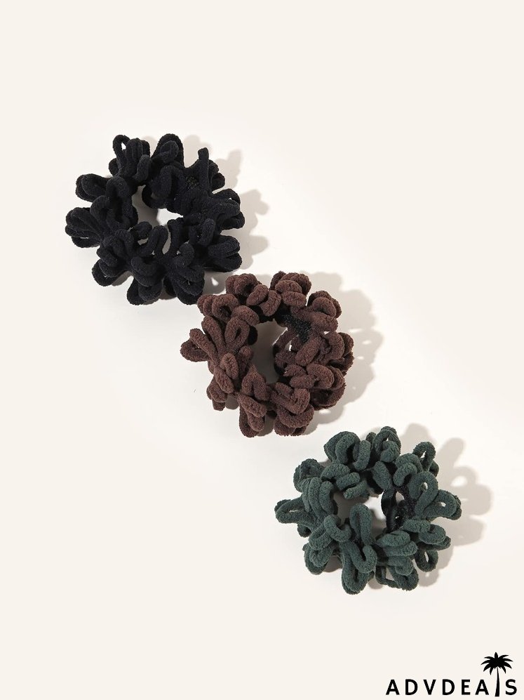 3pcs Solid Hair Tie