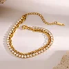 Bling Zircon 2 Layers Golden Bracelet