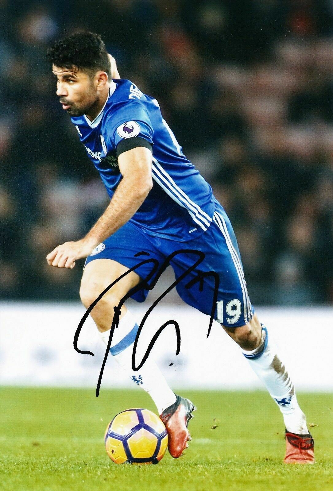 Diego Costa Genuine Hand Signed 12X8 Photo Poster painting Chelsea FC Autograph (9009)