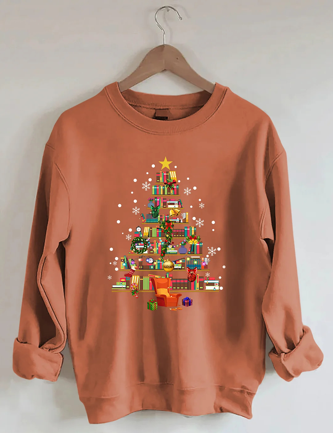 Book Christmas Tree Sweatshirt