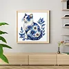 Porcelain Glass Bead Partial 11CT DIY Stamped Cross Stitch Kits for Beginners Adults Home Decor Cross Stitch Art and Crafts Kits 14.04x14.04in