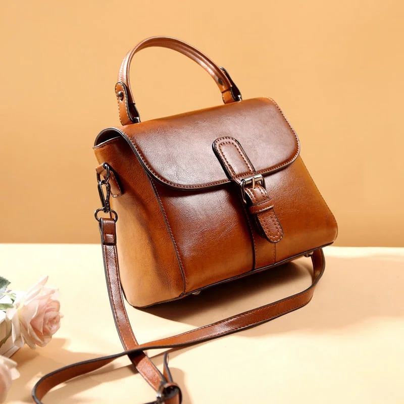 2019 Vintage Genuine Leather Cowhide Luxury Handbags Women Messenger Bags Designer Small Shoulder Summer Bag Famous Brand Female