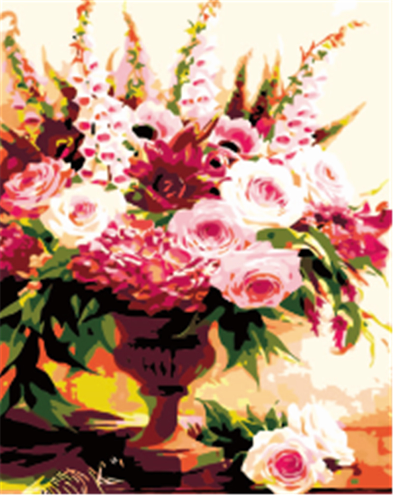 DIY Painting By Numbers Flowers 40*50cm