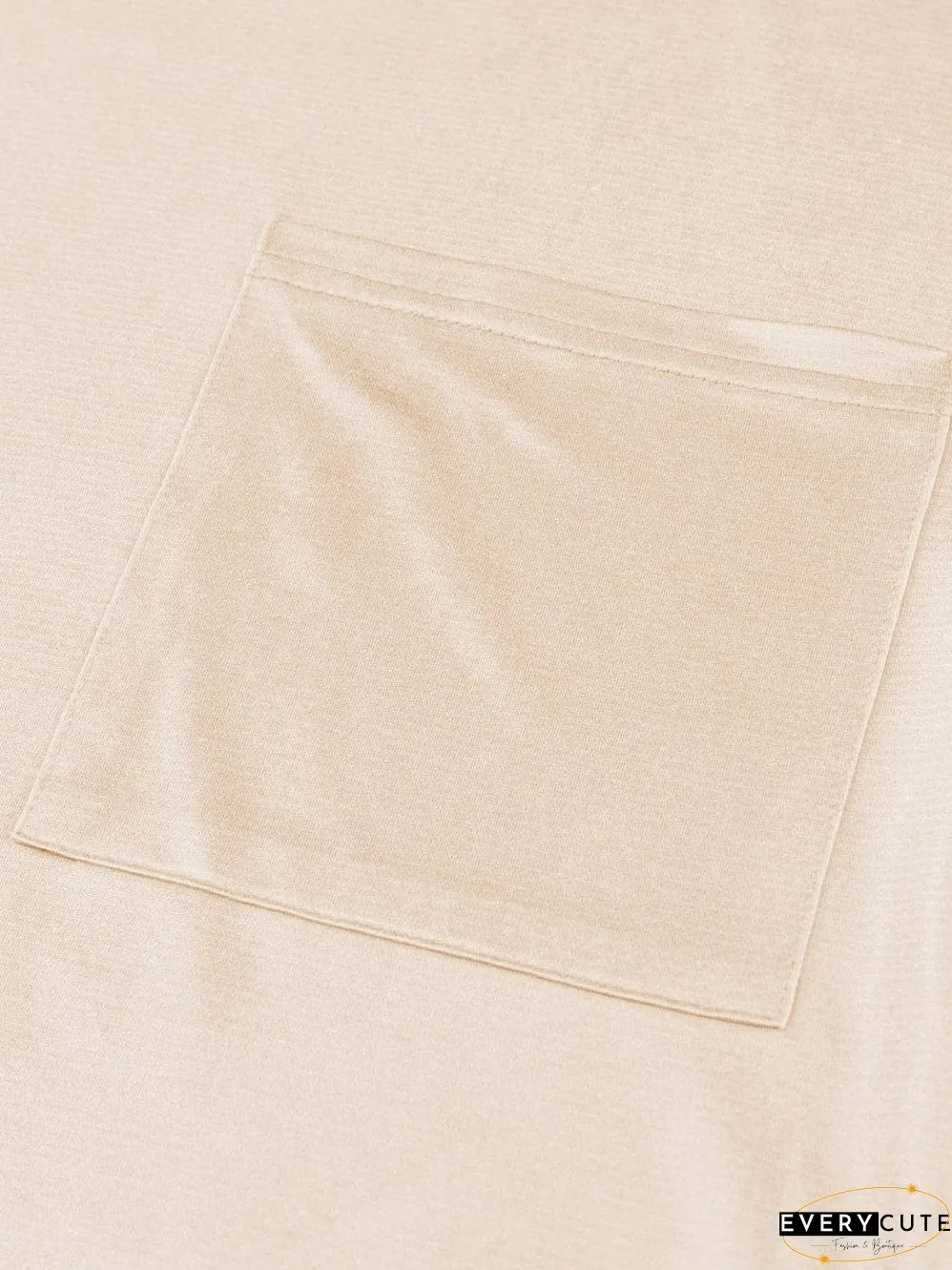 Apricot Silky Oversized Pocket Tee