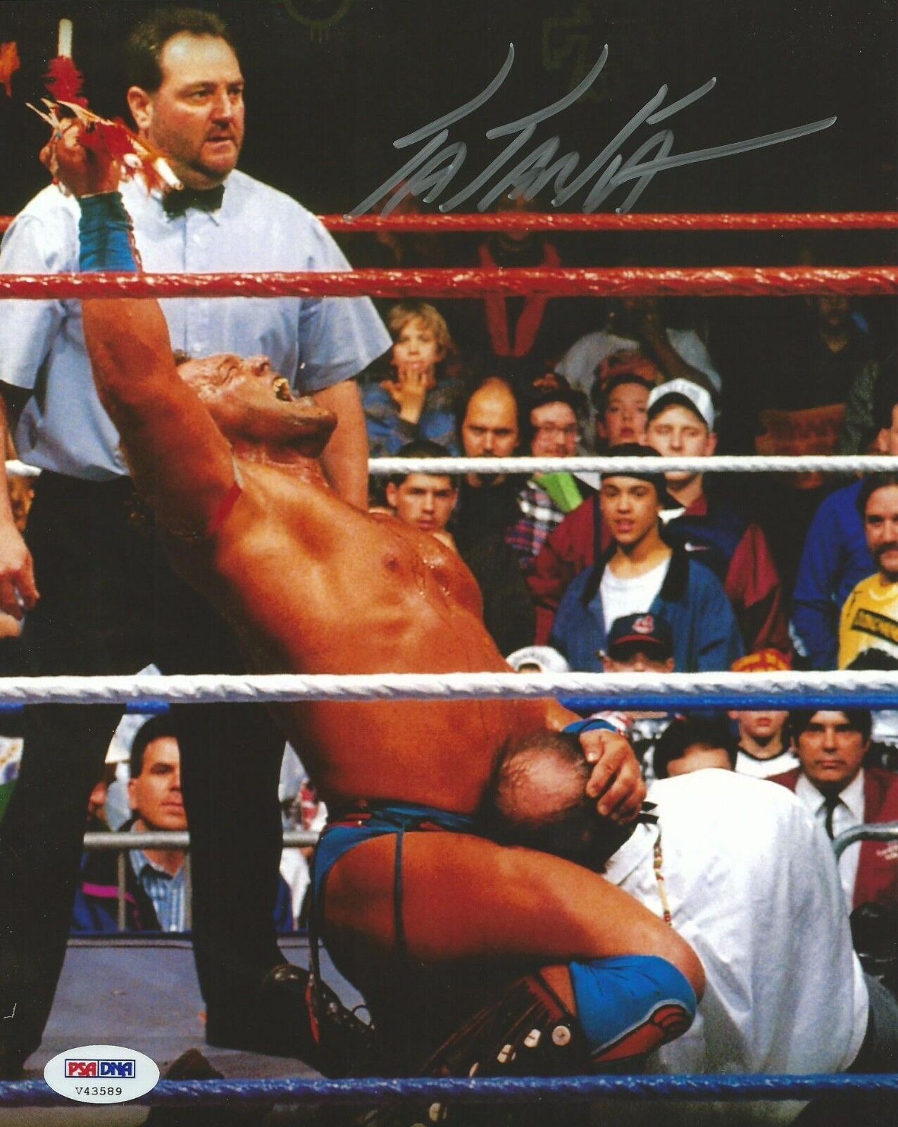 Tatanka WWE Signed 8x10 Photo Poster painting PSA/DNA COA Picture Wrestemania Legend Autograph