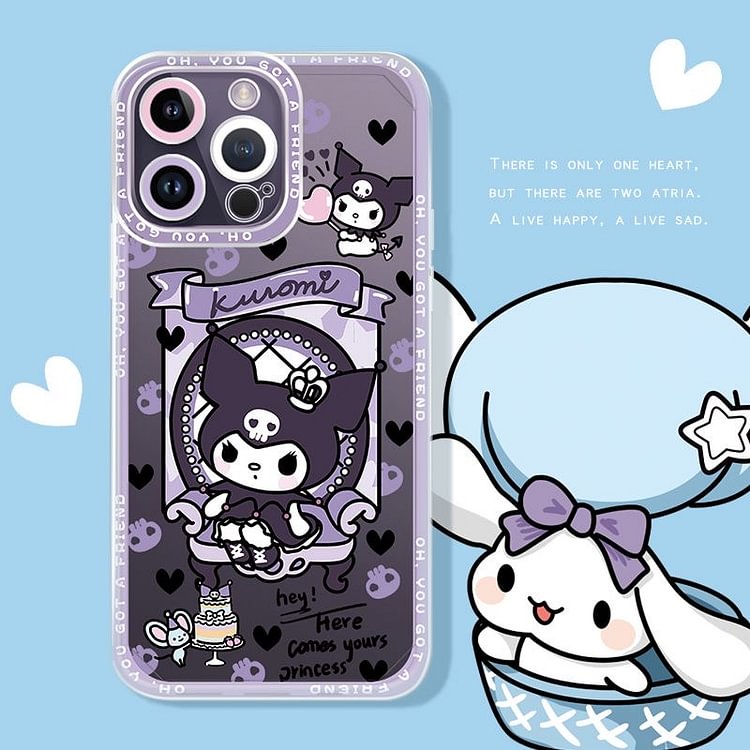 Kawaii Black Kuromi Cinnamoroll Phone Case For Iphone weebmemes