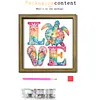 Diamond Painting Special Shaped Drill Love With Frame(8.46x8.46inch)
