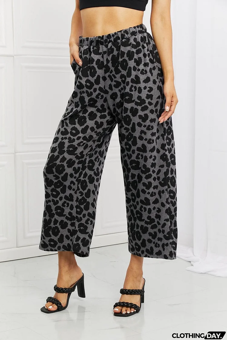 BOMBOM Stay Cozy Pattern Wide Leg Pants