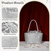 Clutch Abendtasche Luxus Damen Kleine Umhängetasche Kupplung für Zeremonie Hochzeit/Party/Abschlussball Box Taschen aus Strass handgefertigt