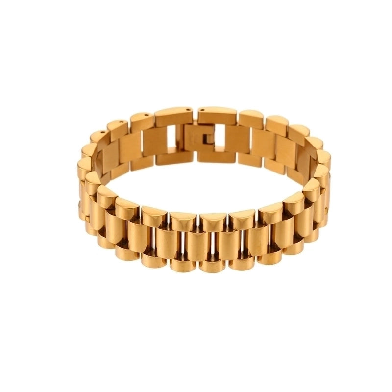 Fashion Geometric 304 Stainless Steel 18K Gold Plated Bracelets In Bulk