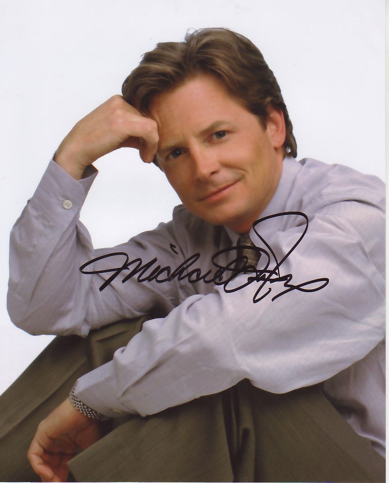 MICHAEL J FOX AUTOGRAPH SIGNED PP Photo Poster painting POSTER