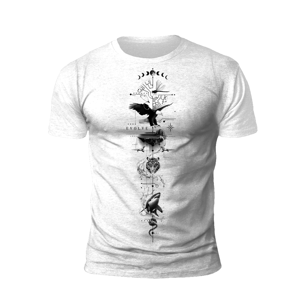 Evolution's Ascent: From Primordial to Majestic T-shirt