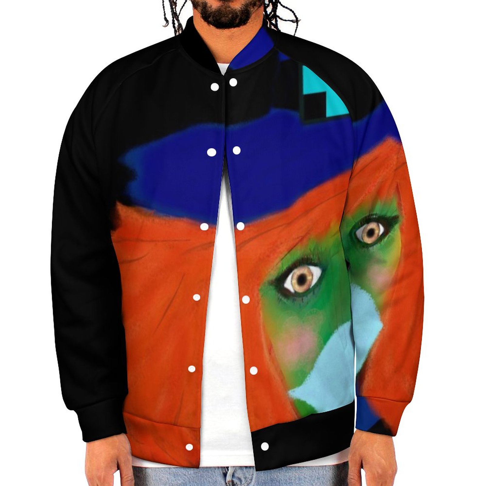 Spooky Covid Halloween Witch Party Mens Baseball Jacket Guys Graphic Print Varsity Streetwear Coats