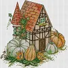 Autumn Cottage-14CT Stamped Cross Stitch 30*29cm/11.81*11.42in tapestrymarket