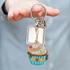 4pcs DIY Cupcake Full Drill Special Shaped Diamond Painting Keychains Gifts