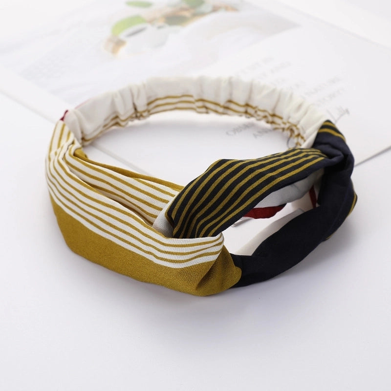 Women’s Lady Polka Dots Flower Cloth Hair Band