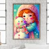 Diamond Painting -DIY Round Drill Snowman and Girl