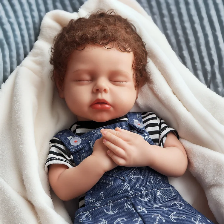 Babeside Lucy 16'' Realistic Silicone Sleeping Baby Little Infant Boy Emotional Comfort Companion