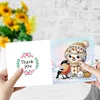 6Pcs Diamond Painting Winter Snowman Greeting Cards Christmas Cards