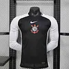 Joyfball 2025/2026 Player Version Long Sleeve Corinthians Away Football Jersey 1:1 Thai Quality（The player version jersey is a bit tight, please pay attention to the size selection）