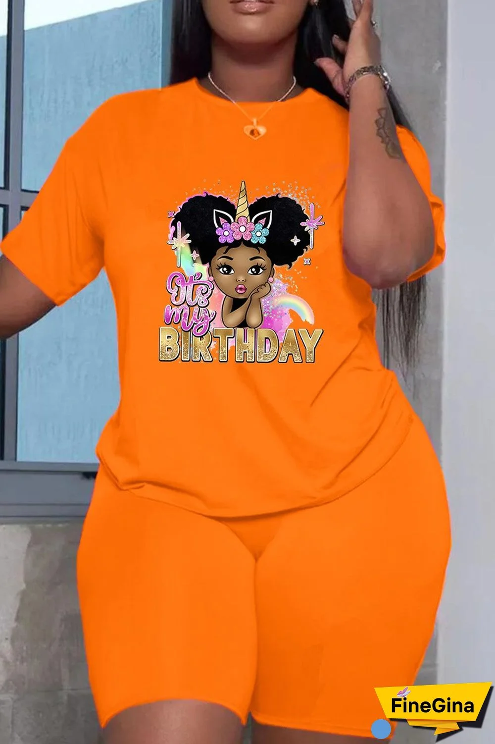 White Black Casual Print Basic O Neck Short Sleeve Two Pieces