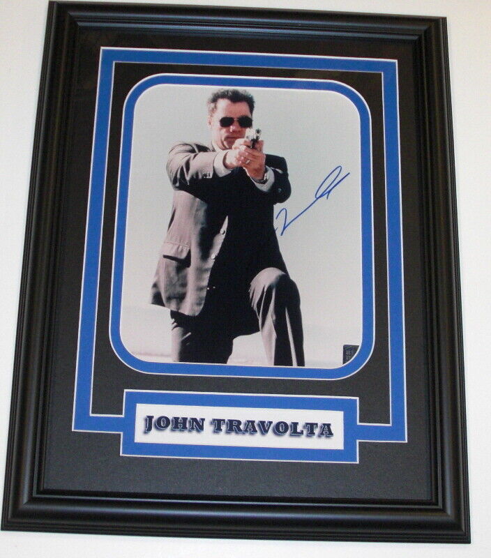 John Travolta Signed - Autographed 8x10 inch Photo Poster painting - Custom FRAME