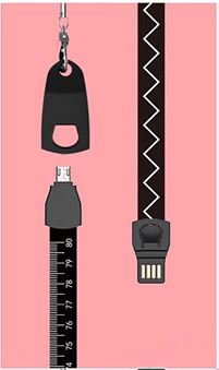 IOS & Android Printed Patterns Charging Cord + Strap
