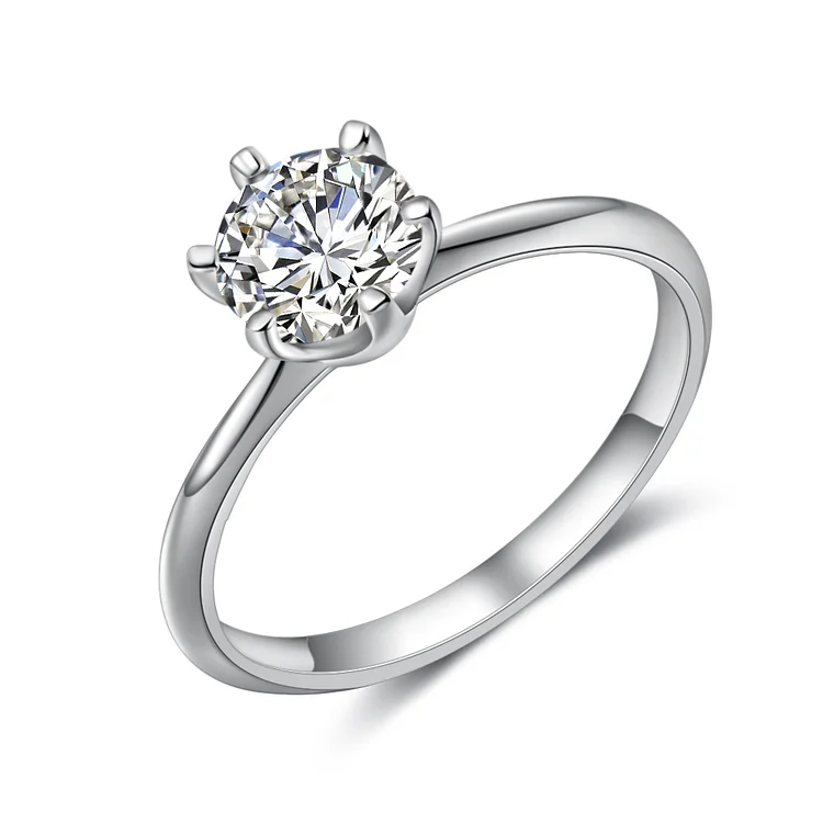Moissanite Ring Engagement Ring