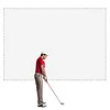 [US Local Warehouse] 9.8x13ft Golf Simulator Impact Screen Launch Monitor Projector Screen with Grommet Holes Golf Hitting Screens for Indoor/Home/Garage Training