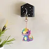 5PCS DIY Diamond Painting Double Sided Colorful Dinosaur Keychain Kit