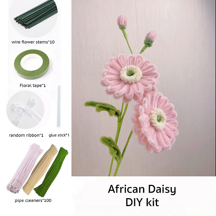 DIY Pipe Cleaners Kit - Gerbera Flower