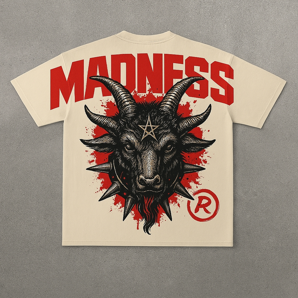 Satanic Print Short Sleeve T-shirt