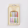Flahing Rainbow Long Ballet Wearing Nails 12pcs