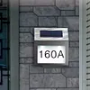 House Number LED Solar Lamp Waterproof Outdoor Address Number Sign Light