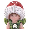 Mushroom Gnome Elf Ornaments Resin Miniature Fairy Figurine for Home Decorations