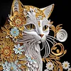 Katze speziell geformte 5D-DIY-Teilbohrer-Diamant-Mal-Kits f&uuml;r Erwachsene Anf&auml;nger Wohnaccessoires Diamanten Dots Edelstein-Kunstkits 11,81 x 11,81 Zo