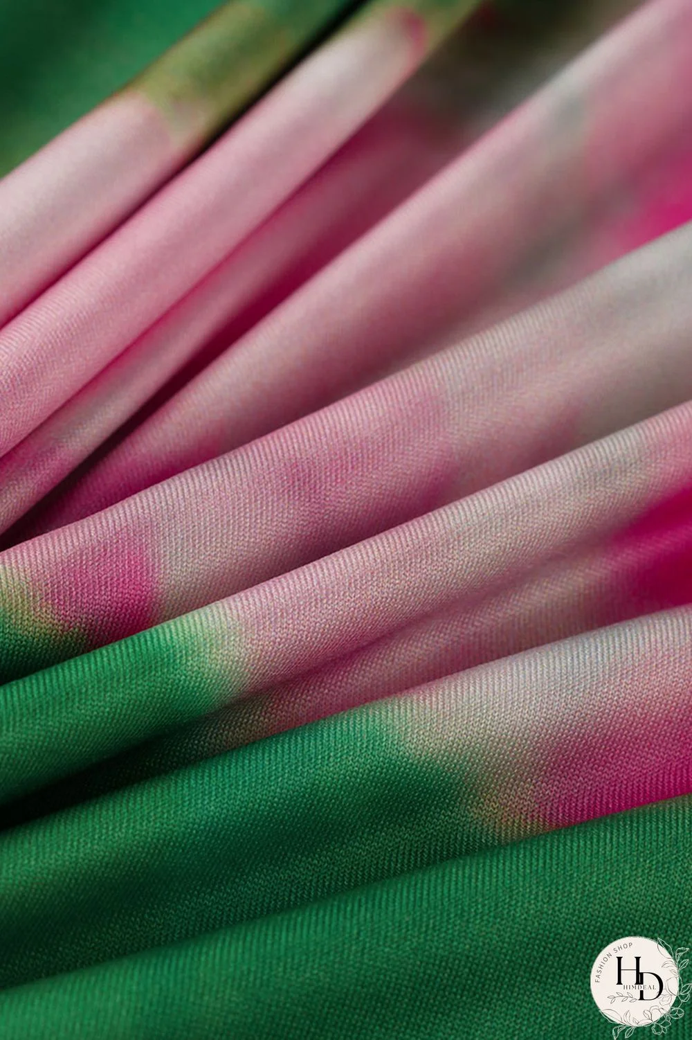 Orange Green Fashion Casual Letter Print Tie-dye O Neck Short Sleeve Dress Dresses