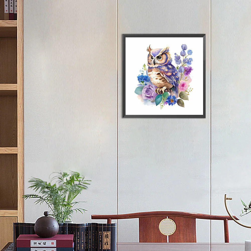 Full Round Diamond Painting 30*30cm - Owl