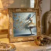 Blue Butterfly Ballerina Special Shaped 5D DIY Partial Drill Diamond Painting Kits 30x30cm Diamond Art Kit for Adults Home Decor